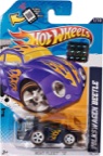 2012 Volkswagen Beetle Hot Wheels Super Treasure Hunt on its card