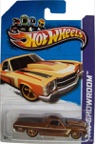 2013 71 El Camino Hot Wheels Super Treasure Hunt on its card