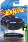 2019 Tesla Model S Hot Wheels Super Treasure Hunt on its card
