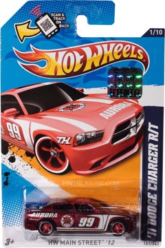 2012 Hot Wheels '11 Dodge Charger R/T on its card